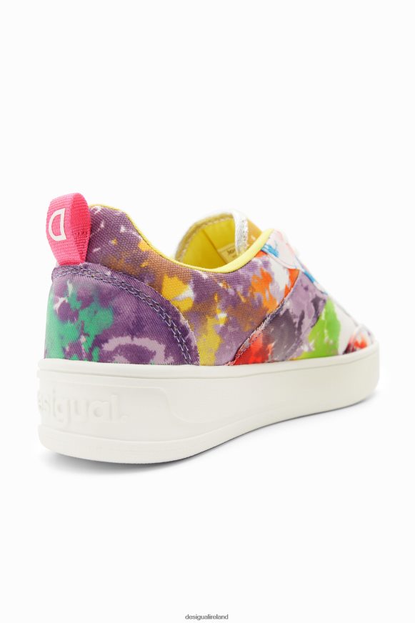 Desigual Women Watercolour patchwork platform sneakers Footwear PFVZ0B1503